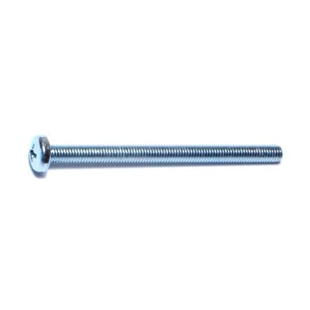 Midwest Fastener M5-0.80 x 70 mm Phillips Pan Machine Screw, Zinc Plated Steel, 12 PK 78308